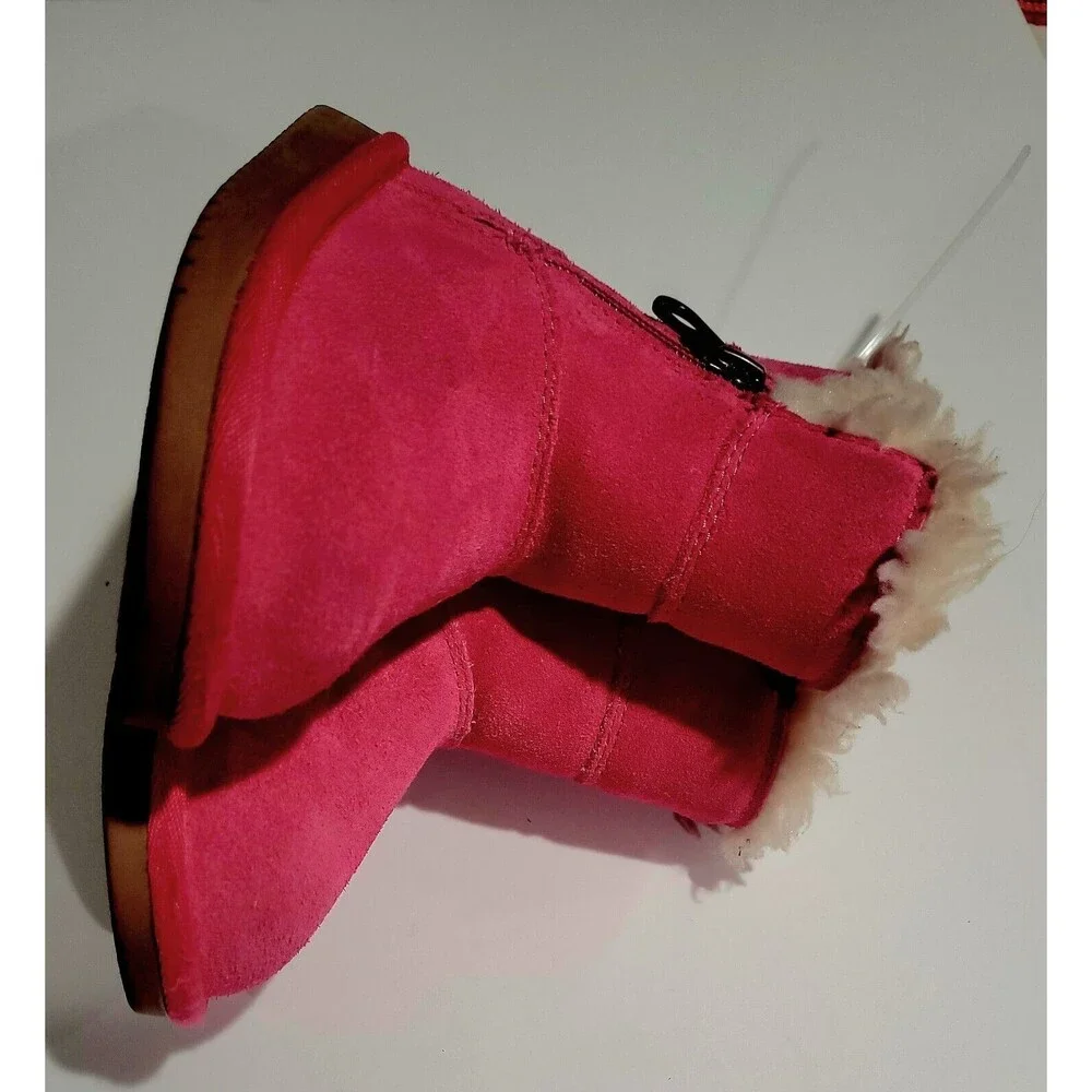 Koolaburra by UGG SIZE US KIDS 7 Aribel Short Shearling Pink Suede FUR (NO BOX) - Picture 5 of 5